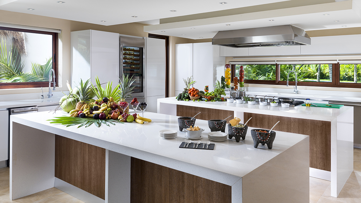 Spacious kitchen area at the luxury Riviera Maya beach resort | Azul Villa Esmeralda